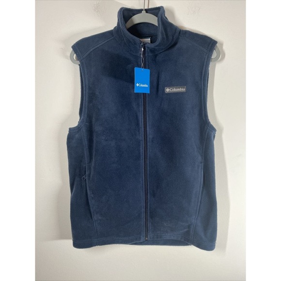 Columbia‎ Mens Vest Gray Blue Size Small New With Tags Fleece - Picture 1 of 10